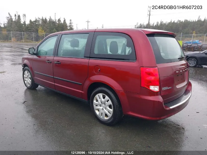 2017 Dodge Grand Caravan Se VIN: 2C4RDGBG1HR607203 Lot: 12125096