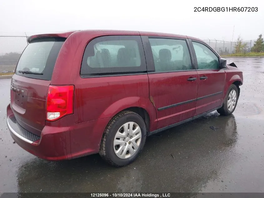 2017 Dodge Grand Caravan Se VIN: 2C4RDGBG1HR607203 Lot: 12125096