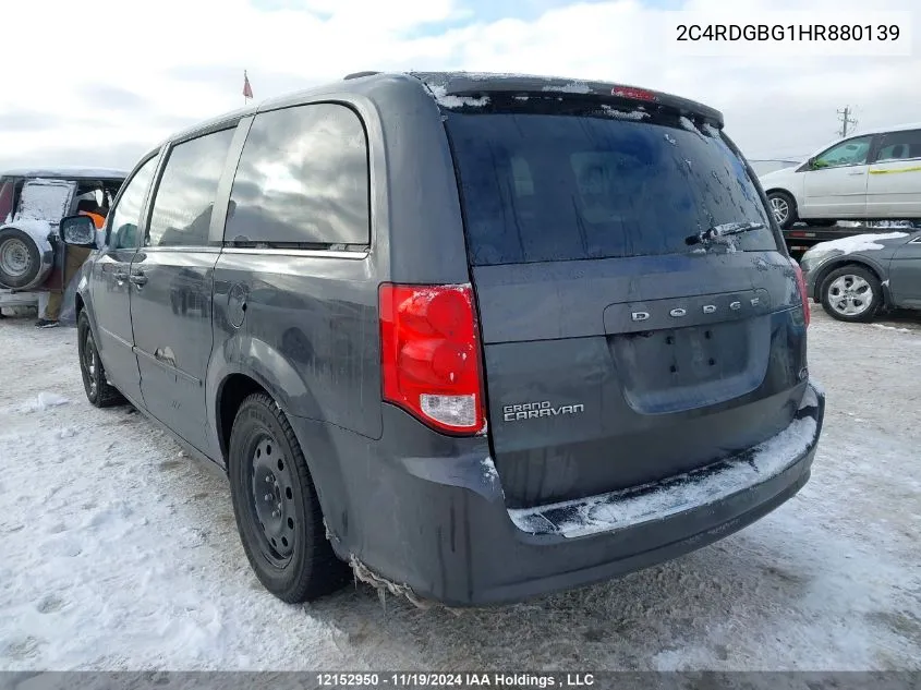 2017 Dodge Grand Caravan Se VIN: 2C4RDGBG1HR880139 Lot: 12152950