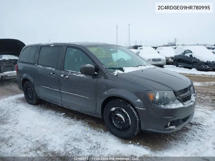 2017 Dodge Grand Caravan Gt VIN: 2C4RDGEG9HR780995 Lot: 12160517