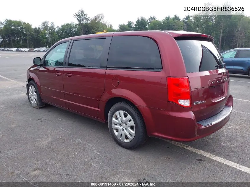 2C4RDGBG8HR836526 2017 Dodge Grand Caravan Se