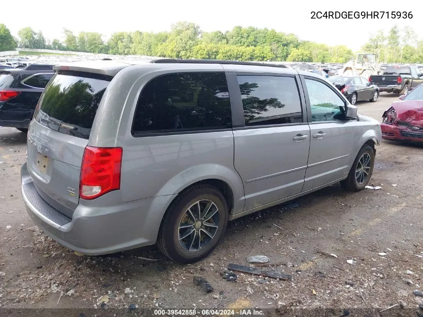 2017 Dodge Grand Caravan Gt VIN: 2C4RDGEG9HR715936 Lot: 39542858