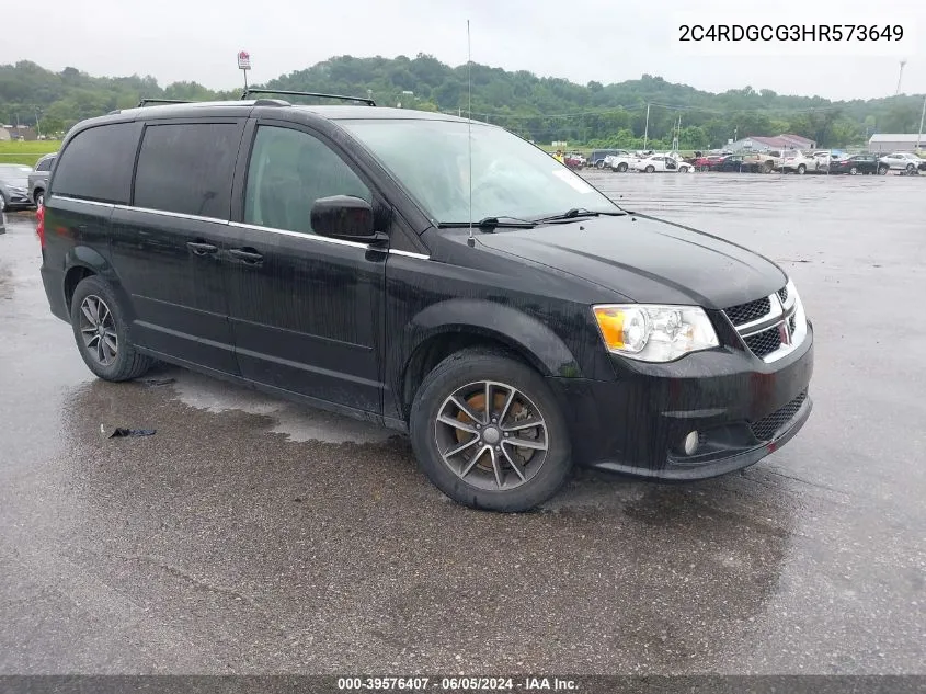 2C4RDGCG3HR573649 2017 Dodge Grand Caravan Sxt