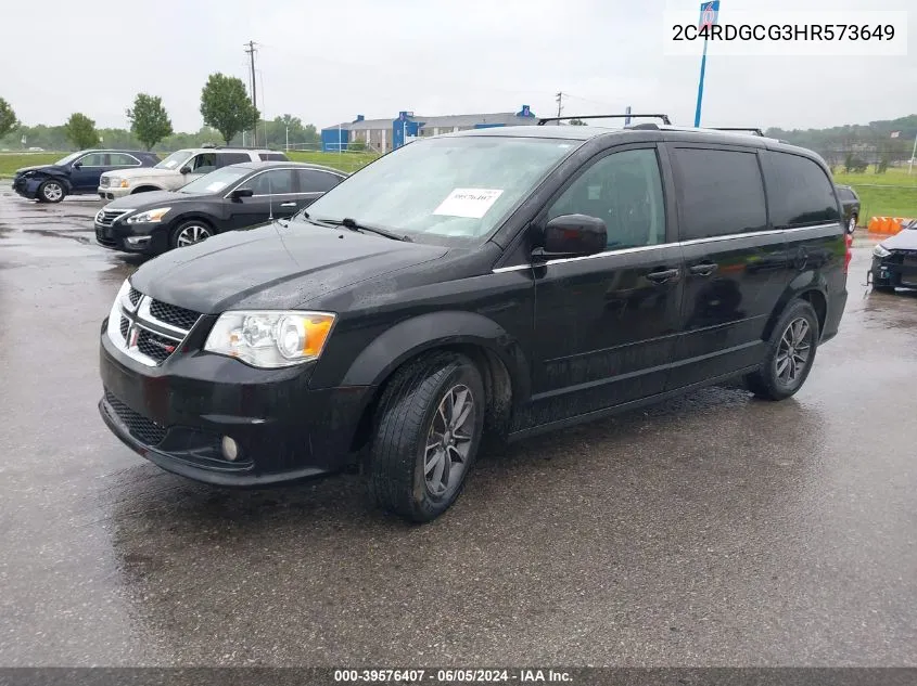 2C4RDGCG3HR573649 2017 Dodge Grand Caravan Sxt