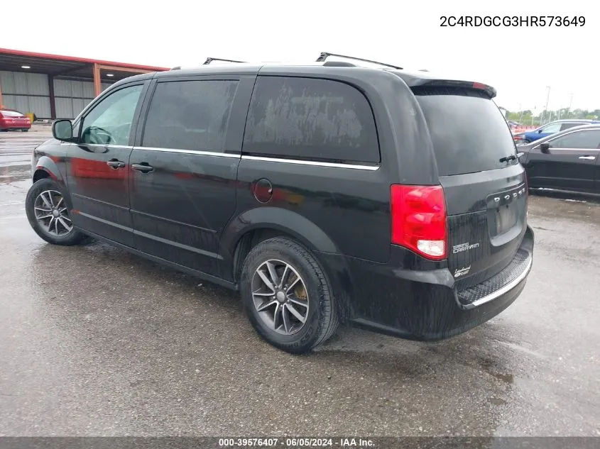 2C4RDGCG3HR573649 2017 Dodge Grand Caravan Sxt