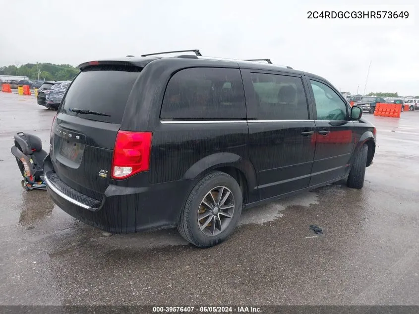 2C4RDGCG3HR573649 2017 Dodge Grand Caravan Sxt