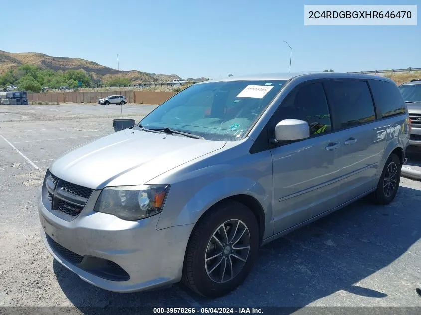 2017 Dodge Grand Caravan Se Plus VIN: 2C4RDGBGXHR646470 Lot: 39578266