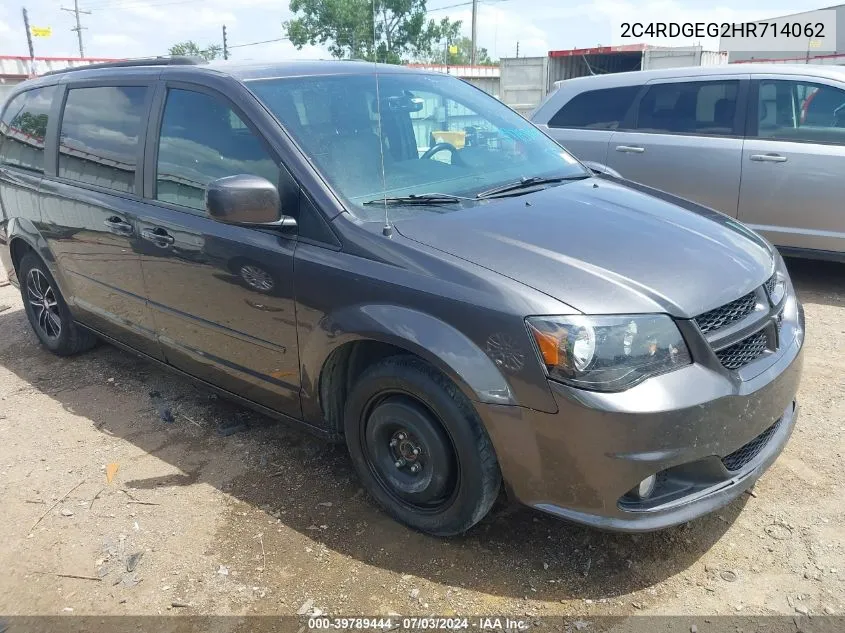 2017 Dodge Grand Caravan Gt VIN: 2C4RDGEG2HR714062 Lot: 39789444