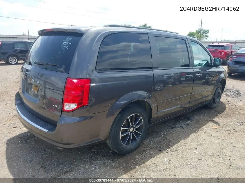 2017 Dodge Grand Caravan Gt VIN: 2C4RDGEG2HR714062 Lot: 39789444