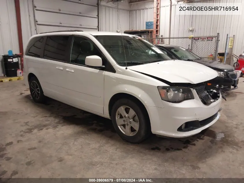 2017 Dodge Grand Caravan Gt VIN: 2C4RDGEG5HR716954 Lot: 39806579