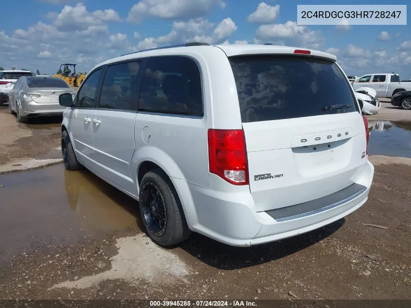 2C4RDGCG3HR728247 2017 Dodge Grand Caravan Sxt