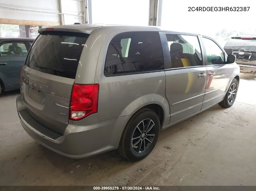 2017 Dodge Grand Caravan Gt VIN: 2C4RDGEG3HR632387 Lot: 39955279