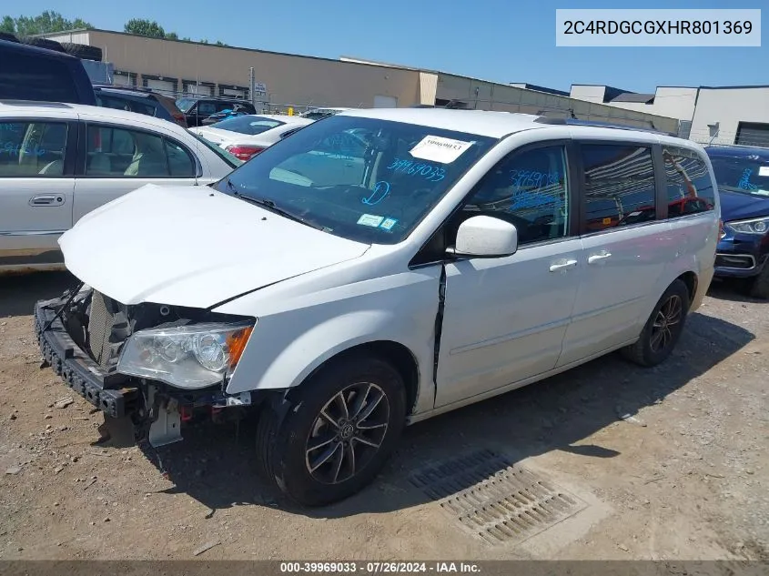 2017 Dodge Grand Caravan Sxt VIN: 2C4RDGCGXHR801369 Lot: 39969033