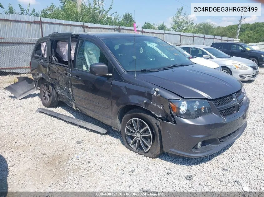 2017 Dodge Grand Caravan Gt VIN: 2C4RDGEG3HR632499 Lot: 40032170