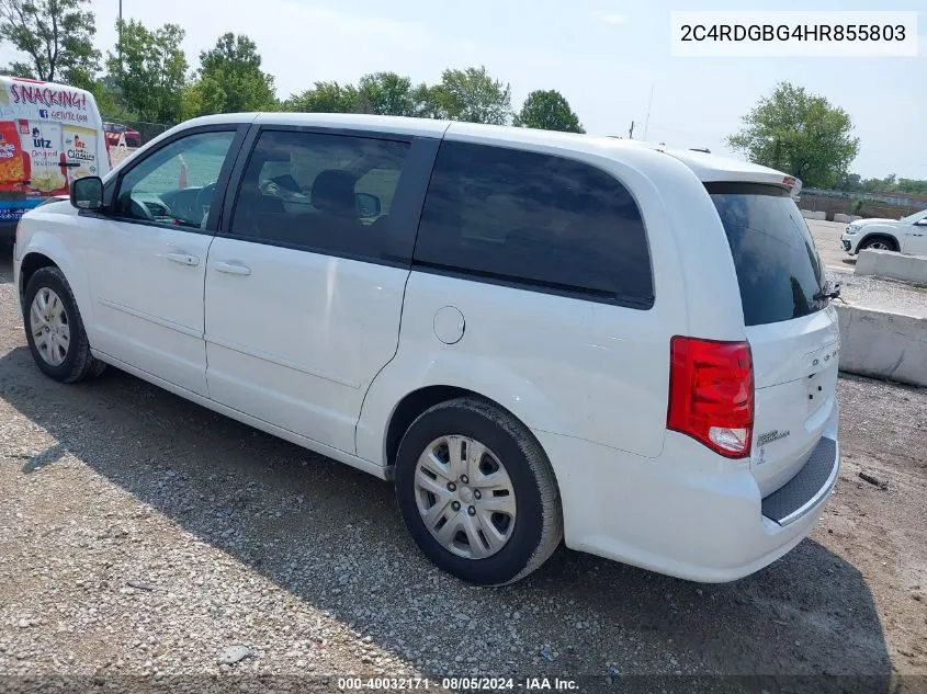 2C4RDGBG4HR855803 2017 Dodge Grand Caravan Se