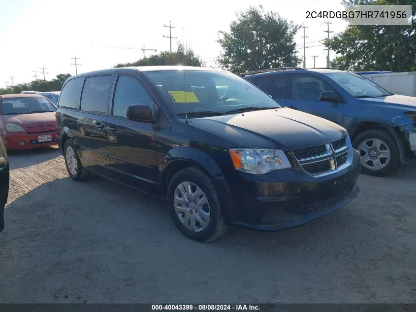 2017 Dodge Grand Caravan Se VIN: 2C4RDGBG7HR741956 Lot: 40043399