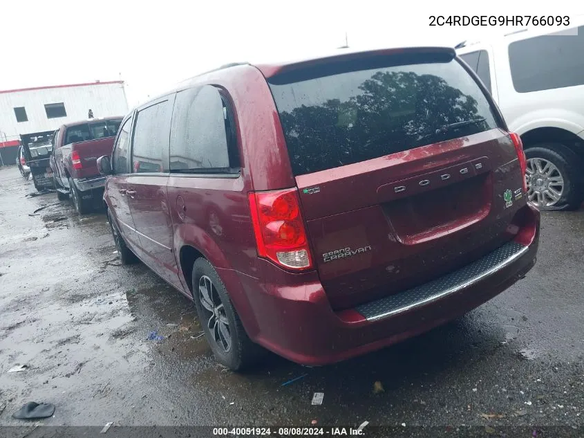 2017 Dodge Grand Caravan Gt VIN: 2C4RDGEG9HR766093 Lot: 40051924