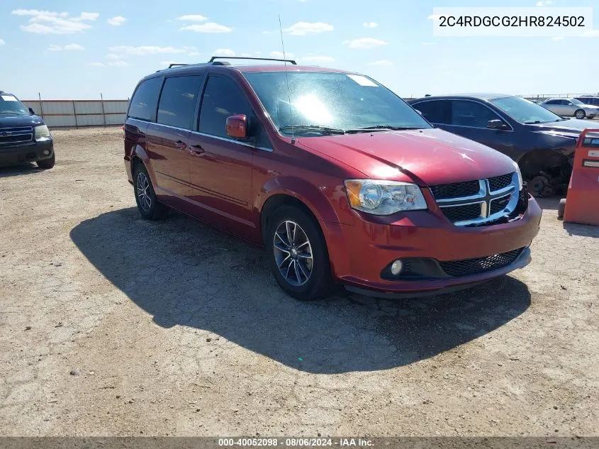 2C4RDGCG2HR824502 2017 Dodge Grand Caravan Sxt