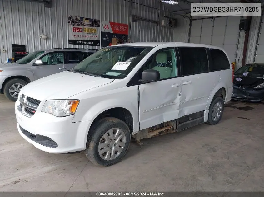 2017 Dodge Grand Caravan Se VIN: 2C7WDGBG8HR710205 Lot: 40082793