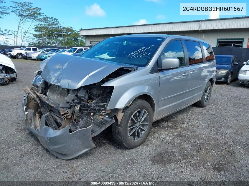 2017 Dodge Grand Caravan Se Plus VIN: 2C4RDGBG2HR601667 Lot: 40089499