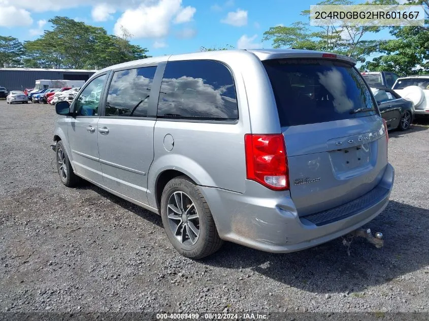 2017 Dodge Grand Caravan Se Plus VIN: 2C4RDGBG2HR601667 Lot: 40089499