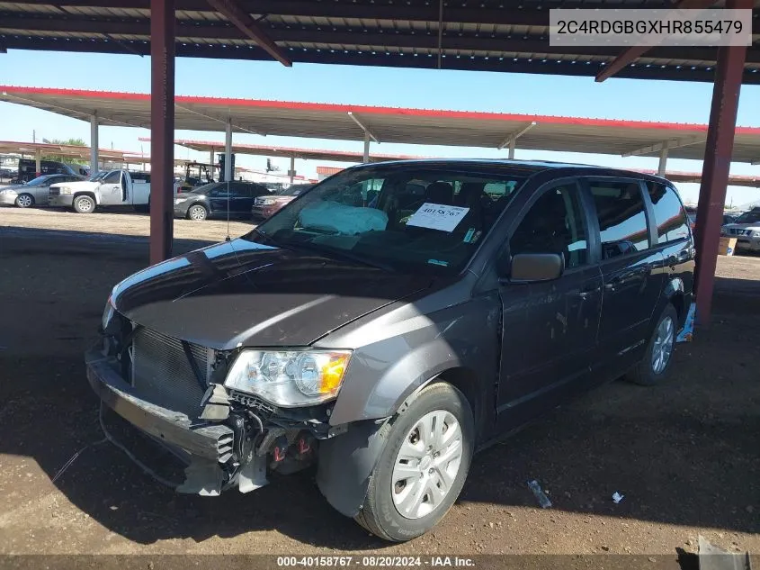 2017 Dodge Grand Caravan Se VIN: 2C4RDGBGXHR855479 Lot: 40158767