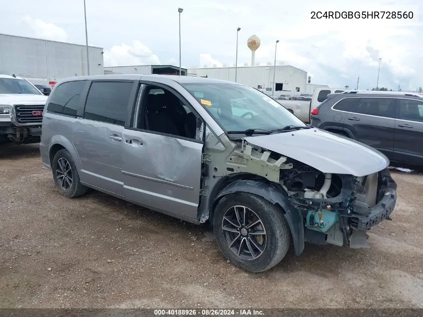 2C4RDGBG5HR728560 2017 Dodge Grand Caravan Se Plus