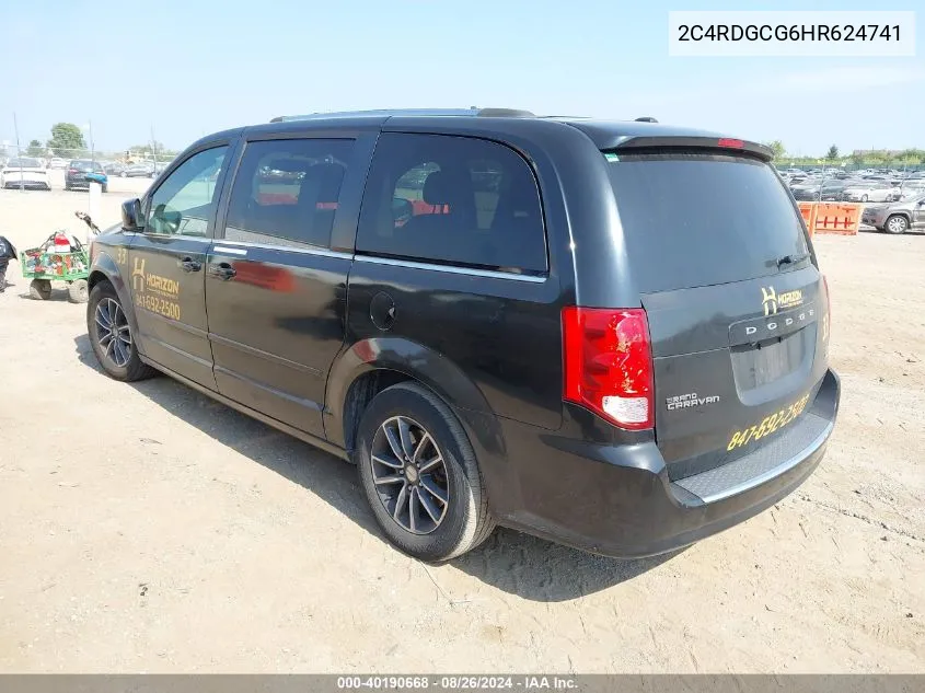 2C4RDGCG6HR624741 2017 Dodge Grand Caravan Sxt