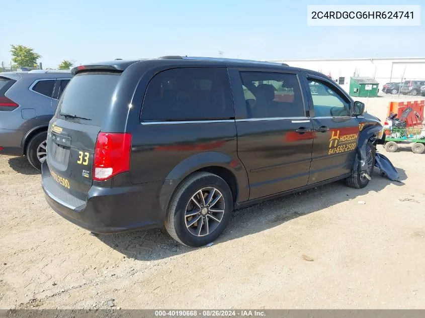 2017 Dodge Grand Caravan Sxt VIN: 2C4RDGCG6HR624741 Lot: 40190668