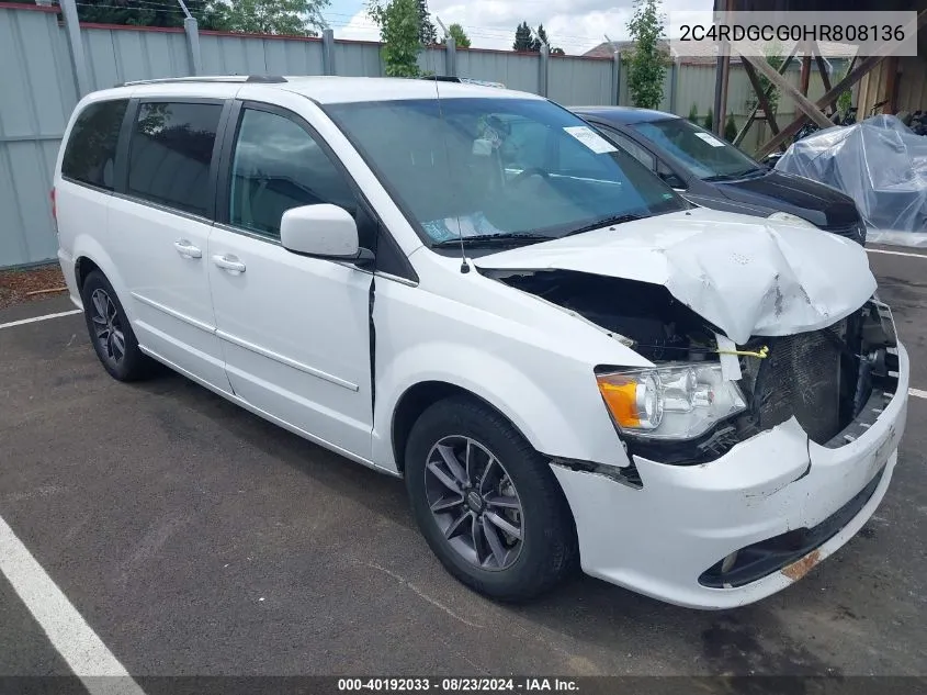 2017 Dodge Grand Caravan Sxt VIN: 2C4RDGCG0HR808136 Lot: 40192033