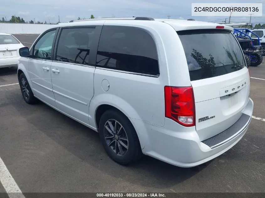 2C4RDGCG0HR808136 2017 Dodge Grand Caravan Sxt