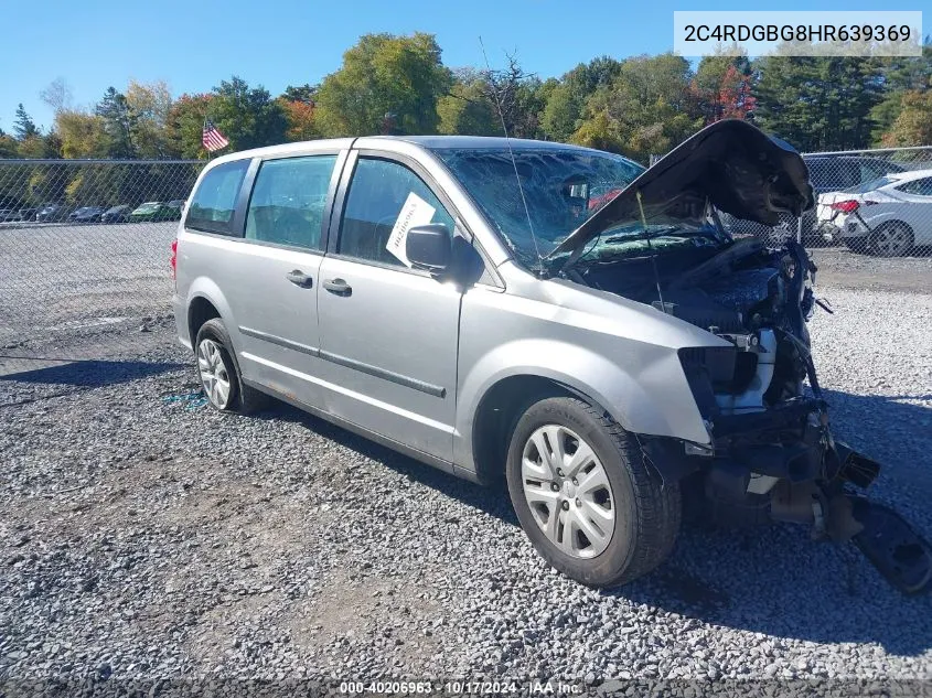 2017 Dodge Grand Caravan Cvp/Sxt VIN: 2C4RDGBG8HR639369 Lot: 40206963