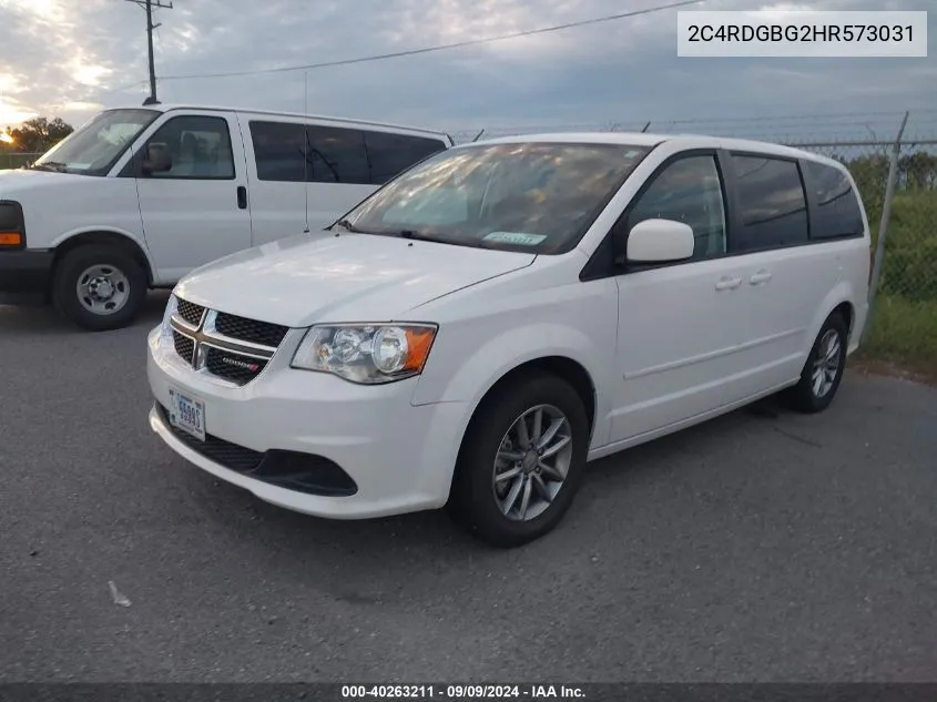 2017 Dodge Grand Caravan Se Plus VIN: 2C4RDGBG2HR573031 Lot: 40263211