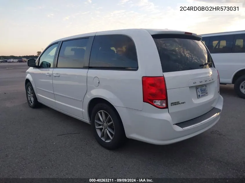 2017 Dodge Grand Caravan Se Plus VIN: 2C4RDGBG2HR573031 Lot: 40263211