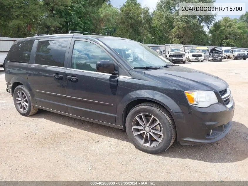 2017 Dodge Grand Caravan Sxt VIN: 2C4RDGCG9HR715700 Lot: 40268939