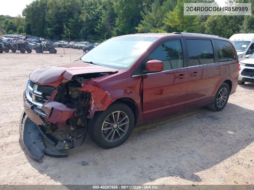 2C4RDGCG6HR858989 2017 Dodge Grand Caravan Sxt