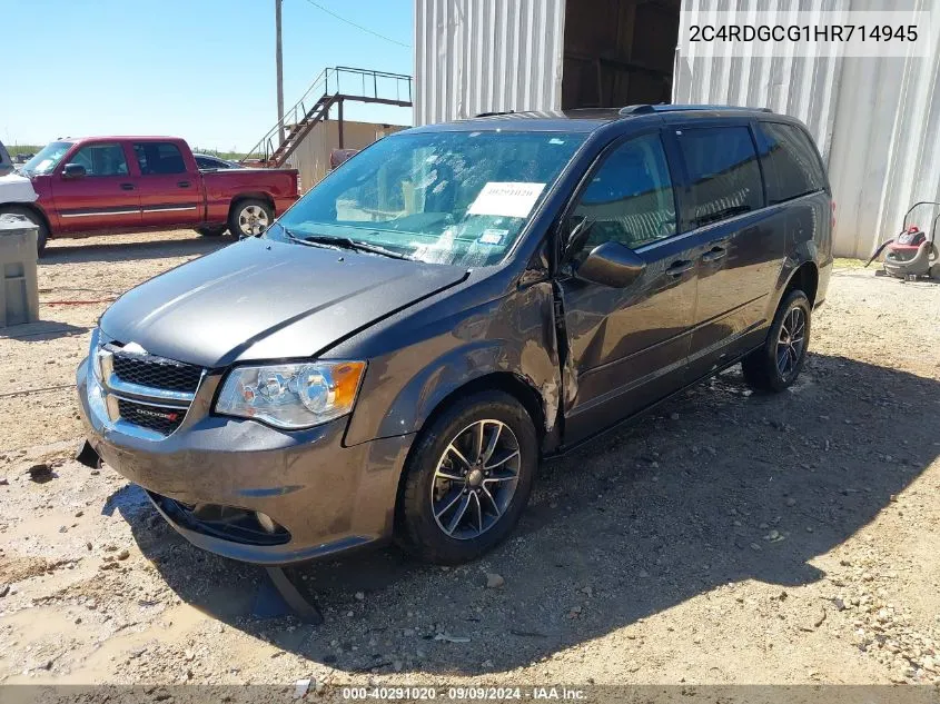 2017 Dodge Grand Caravan Sxt VIN: 2C4RDGCG1HR714945 Lot: 40291020