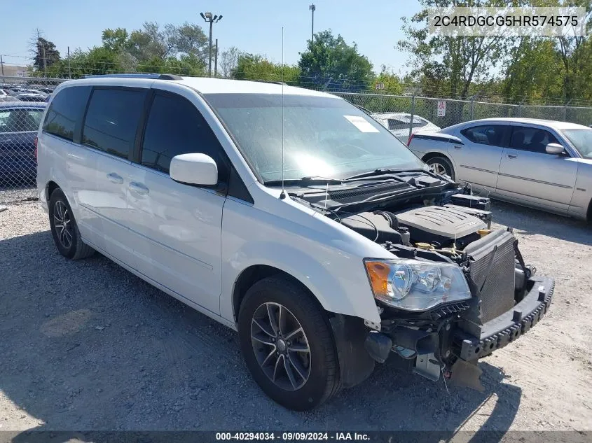 2017 Dodge Grand Caravan Sxt VIN: 2C4RDGCG5HR574575 Lot: 40294034