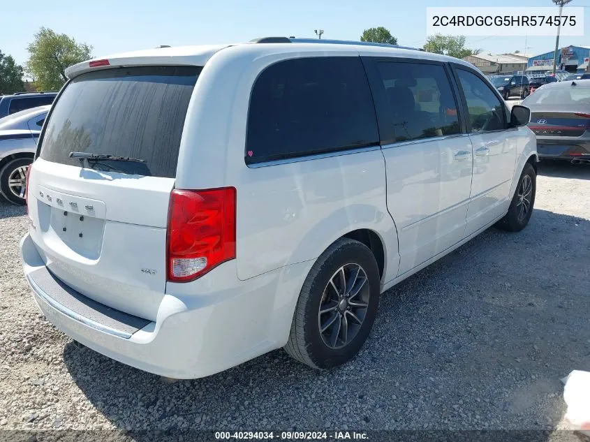 2017 Dodge Grand Caravan Sxt VIN: 2C4RDGCG5HR574575 Lot: 40294034