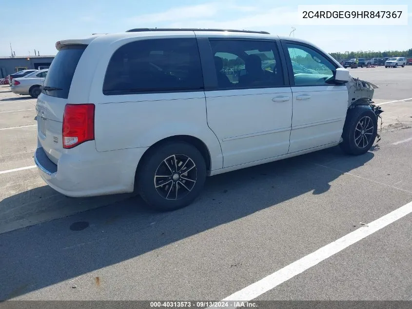 2017 Dodge Grand Caravan Gt VIN: 2C4RDGEG9HR847367 Lot: 40313573