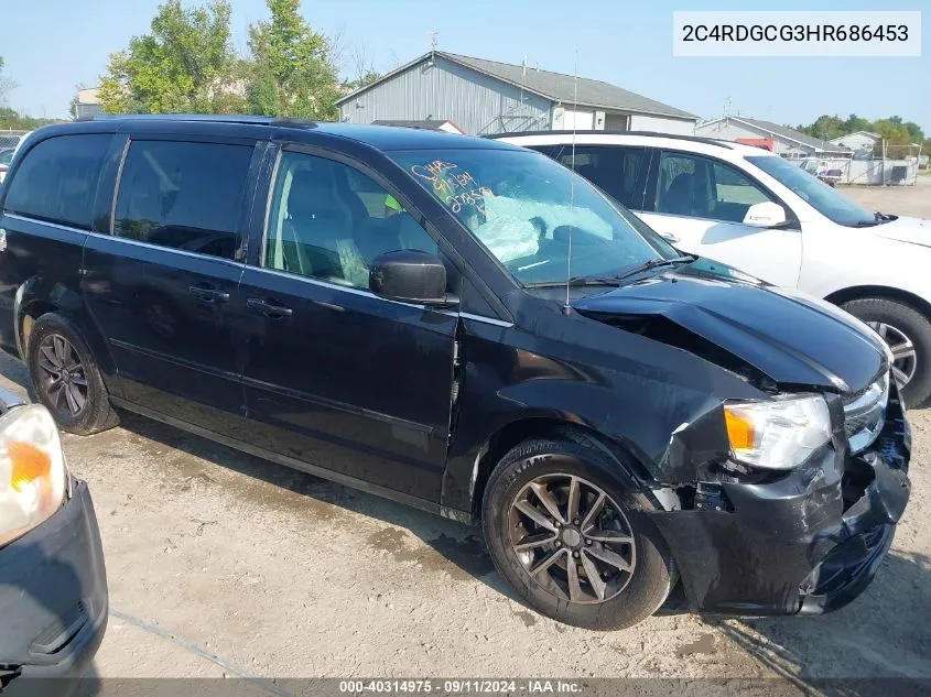 2017 Dodge Grand Caravan Sxt VIN: 2C4RDGCG3HR686453 Lot: 40314975