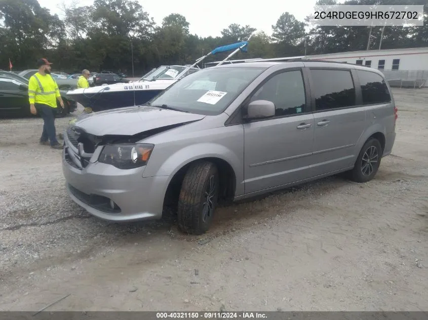 2C4RDGEG9HR672702 2017 Dodge Grand Caravan Gt