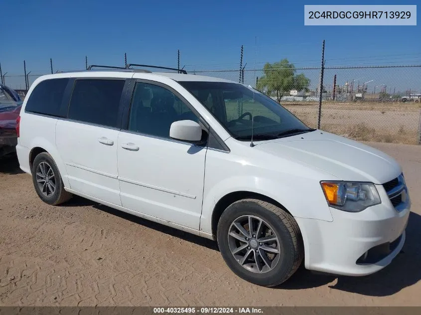 2017 Dodge Grand Caravan Sxt VIN: 2C4RDGCG9HR713929 Lot: 40325495