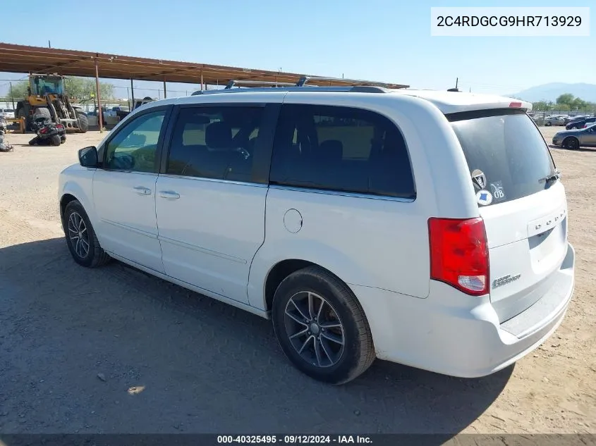 2017 Dodge Grand Caravan Sxt VIN: 2C4RDGCG9HR713929 Lot: 40325495