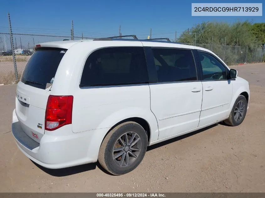 2017 Dodge Grand Caravan Sxt VIN: 2C4RDGCG9HR713929 Lot: 40325495