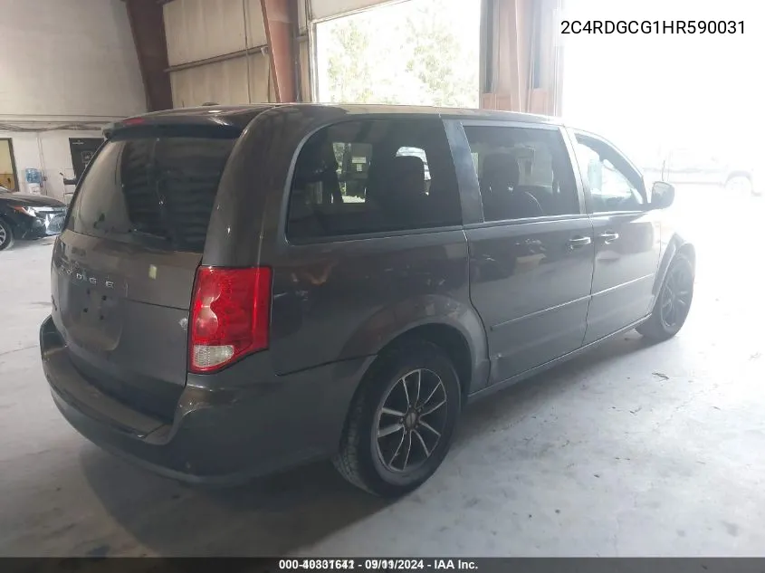 2C4RDGCG1HR590031 2017 Dodge Grand Caravan Sxt