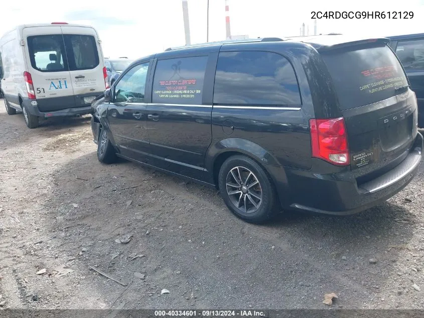 2017 Dodge Grand Caravan Sxt VIN: 2C4RDGCG9HR612129 Lot: 40334601