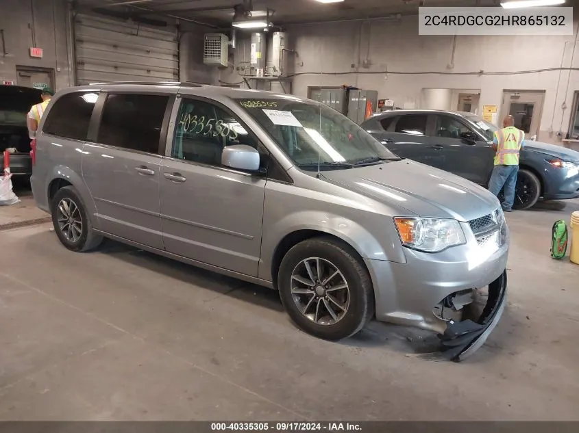 2017 Dodge Grand Caravan Sxt VIN: 2C4RDGCG2HR865132 Lot: 40335305