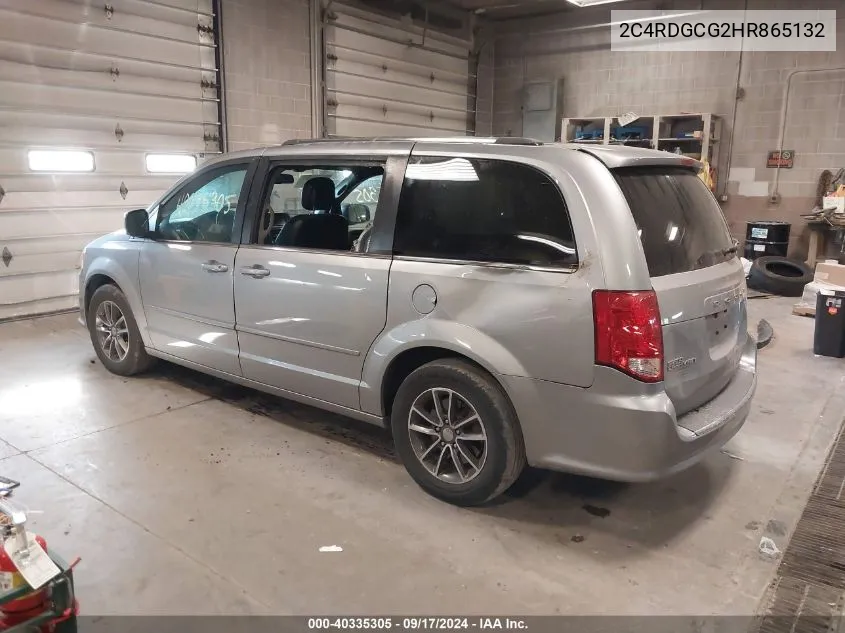 2017 Dodge Grand Caravan Sxt VIN: 2C4RDGCG2HR865132 Lot: 40335305