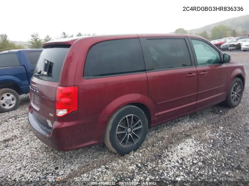 2C4RDGBG3HR836336 2017 Dodge Grand Caravan Se